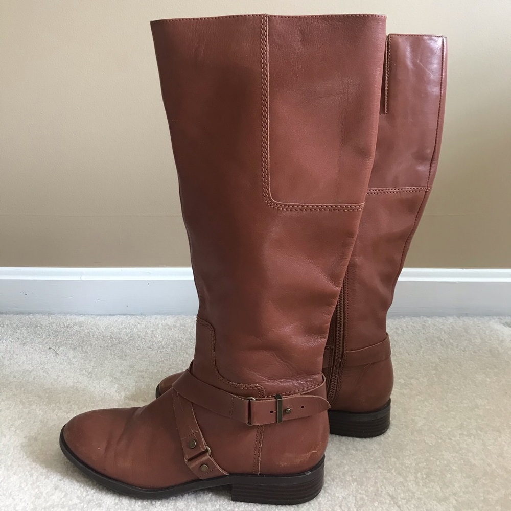Nine West Tall Brown Leather Boots